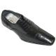 Miralto Black Embroidered Leather Shoes EM93